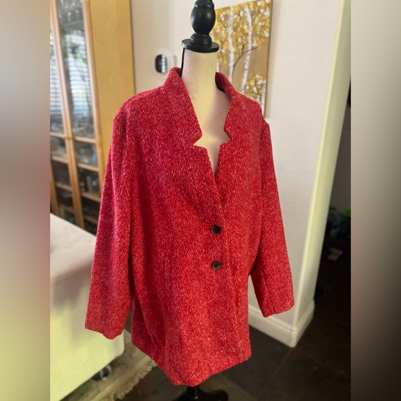 Old Navy - red & pink wool blend coat - Picture 1 of 10